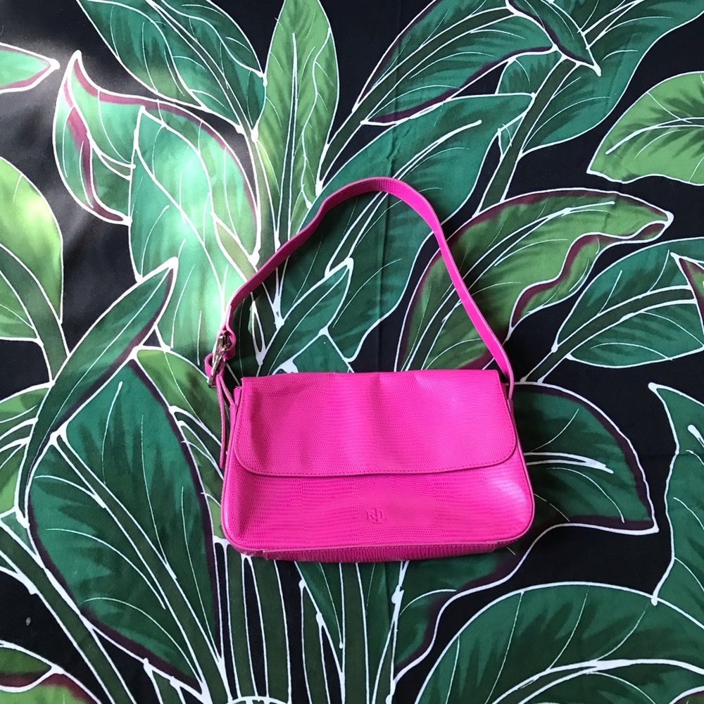 Hot Pink Snake Reptile Print Shoulder Bag - Women's Fashion Handbag